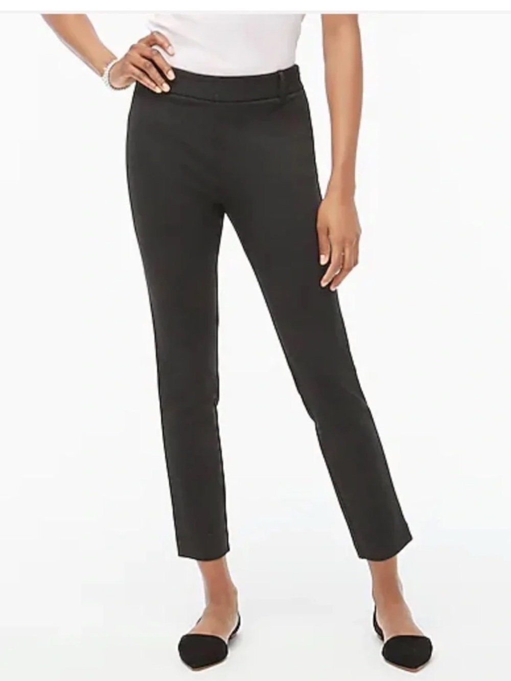 J. Crew Ponte Slim Work Ankle Pant in Black Size 16 EUC